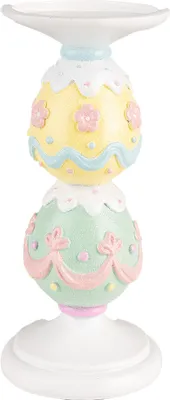 Immagine prodotto di Portacandele Clayre & Eef Ø 10x22 cm Plastica bianca