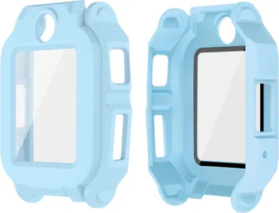 Produktbild von Für Imoo Watch Phone Z6 / Z6A / Z6 Pro Kunststoff Schutz Hülle + 9H Glas Blau