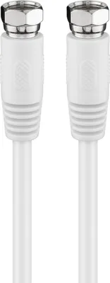 Immagine prodotto di Goobay 27498 Cavo per antenna satellitare (80 dB), a doppia schermatura, 3,5 m, bianco - Connettore F > Connettore F (completamente schermato)