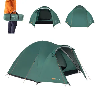 Imagen del producto de Tienda de campaña para 3 personas, de 270 x 210 x 125 cm, impermeable, con estructura de fibra de vidrio ligera, ideal para camping