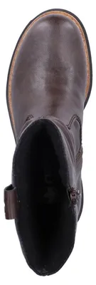 Produktbild von Rieker Damen Stiefelette unifarben Zugschlaufe mit Markenprägung 72684, Größe:42 EU, Farbe:Braun