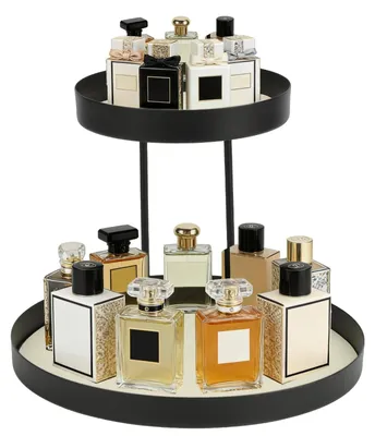 Image de Organisateur à parfum élégant, en métal, à deux niveaux