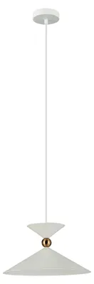 Zdjęcie produktu dla Lampa wisząca złoty detal Quelto biała 1xE27x40W metal wym:90x35x35cm IP20 Italux