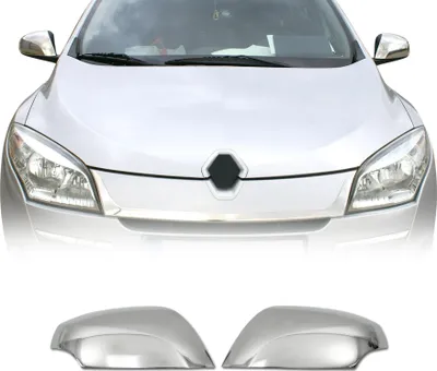 Image de Coques de Rétroviseurs pour Renault Laguna 3 2007-2012 en Acier Chromé Argent