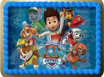 Produktbild von Paw Patrol Chase Tortenaufleger Torte Tortenbild Fototorte Zuckerbild Premium 0,6mm (PP14)