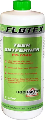 Produktbild von Flotex Teerentferner, 1L Teerreiniger löst Teer Fett Bitumen Öl Rückstände