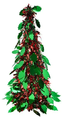 Produktbild von Clayre & Eef Weihnachtsdekoration Weihnachtsbaum Ø 18x46 cm Rot Kunststoff