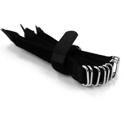 Produktbild von 10 x Klettkabelbinder 15 cm schwarz - Klett / Flausch auf UNTERSCHIEDLICHEN SEITEN! - DS Metallöse Goodymax®