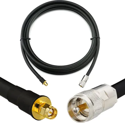 Produktbild von 50m PL259 UHF Koaxialkabel — Wetterfestes 8D-FB Ultra-Verlustarmes Verlängerungskabel mit PL-259 Stecker — PL Antennenkabel für CB Funk HAM Funkgerät SWR Antennen Amateurfunk