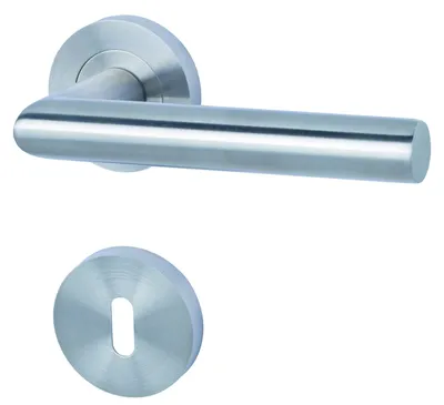 Produktbild von Alpertec BB-Rosettengarnitur Solid 10 Edelstahl silber rund