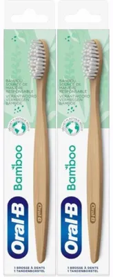 Zdjęcie produktu dla Szczoteczka do zębów Oral-B Bamboo – biała – opakowanie 2 szt.