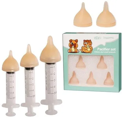 Zdjęcie produktu dla Butelka do karmienia kociąt silikonowa 60ML smoczki strzykawka zestaw