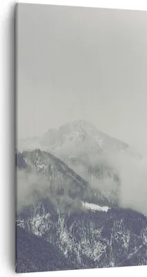 Produktbild von Bild auf Leinwand - Leinwandbild - Einteilig - Berge Wald Nebel - 55x100cm - Wand Bild - Wanddeko - Wandbilder - Leinwanddruck - Bilder - Wanddekoration - Leinwand bilder - Wandbild - PA55x100-4270