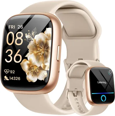 Produktbild von Smartwatch 1,83" HD mit Telefonieren, 100+ Sportmodi Fitnessuhren mit Herzfrequenzmonitor/Schlafmonitor/Schrittzähler, IP68 Wasserdichte