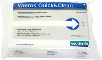 Obrázek produktu pro Wetrok Quick & Clean 20 ubrousků na čištění povrchu Jednorázové ubrousky Čistící ubrousky 82478