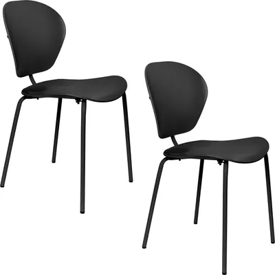 Produktbild von Zuiver The Ocean Chair Esszimmerstuhl Schwarz - 2 er Set