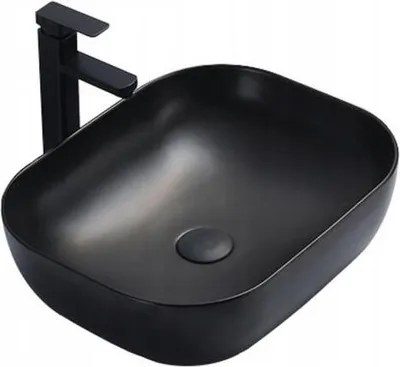 Produktbild von Mexen Rosa Aufsatzwaschbecken 50 x 40 cm, schwarz matt - 21095085