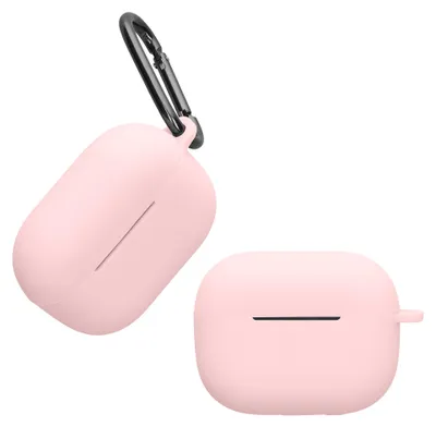 Produktbild von kwmobile Schutzhülle für Huawei Freebuds SE 4 ANC Hülle - TPU Silikon Case für Kopfhörer Ladecase - stoßfestes Cover mit Karabiner - Altrosa