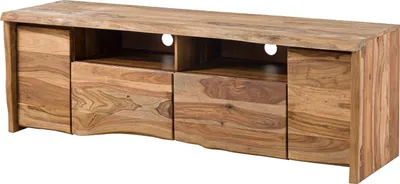 Image de MASSIVMOEBEL24 | PURE SHEESHAM #222 Meuble TV en bois de sheesham - laqué-sablé / naturel 178x48x58