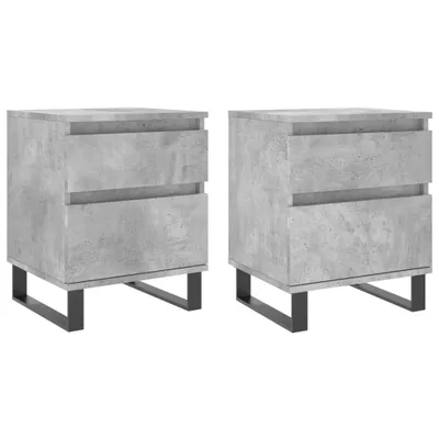 Obrázek produktu pro vidaXL Noční stolky 2 ks. Betonově šedé 40x35x50 cm odvozený dřevěný výrobek