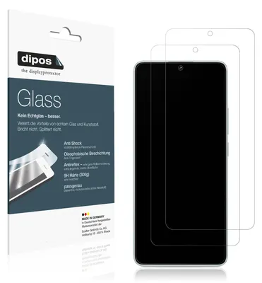 Produktbild von 2x Schutzfolie für Redmi K70E matt - Anti-Shock 9H Folie dipos Glass Kunststoffglas
