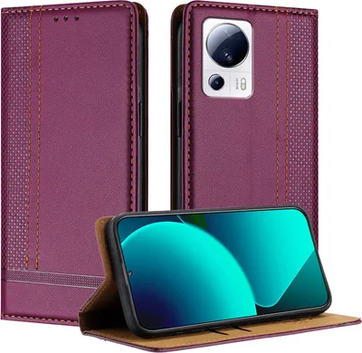 Obrázek produktu pro Pouzdro pro Xiaomi 13 Lite kožené flipové pouzdro s funkcí stojánku Fialová