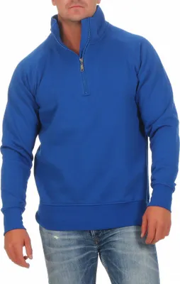 Produktbild von Mivaro Herren Troyer Halfzip in Blau - Pullover mit halbem Reißverschluss - Zip-Sweatshirt mit Fleece Innenseite, Regular Fit, robuster Baumwollmix, Größen XS bis 5XL