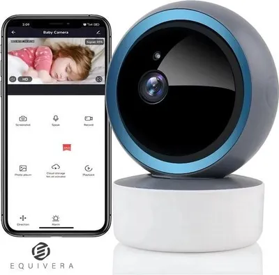 Produktbild von Equivera Babyphone mit Kamera – Babyphone – Haustierkamera mit App – Hundekamera – Sicherheitskamera – WLAN – Full HD – Nachtsicht – Ein Muss für Ihr Zuhause