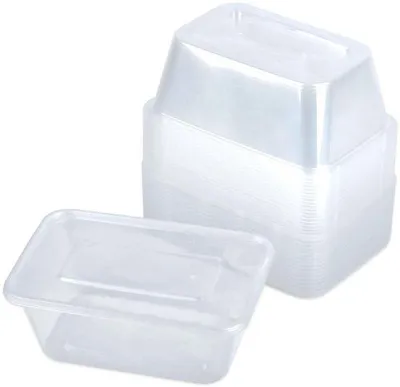 Produktbild von Essbare Behälter 25er Pack, 900ml, stapelbar, mikrowellengeeignet