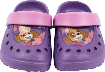 Produktbild von Paw Patrol Clogs für Mädchen - Skye Kinder Sandalen Pantoletten Hausschuhe Gartenschuhe rutschfest Lila 24-25