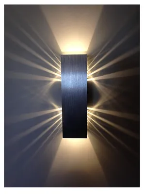 Wandlampe 6W warmweiß dimmbar Up/Down 2700K Aluminium