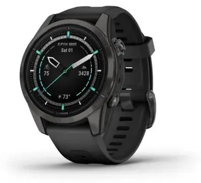 Immagine prodotto di Garmin epix™ Pro (2ª generazione), edizione Sapphire, 42 mm,
Titanio grigio carbonio DLC con cinturino nero