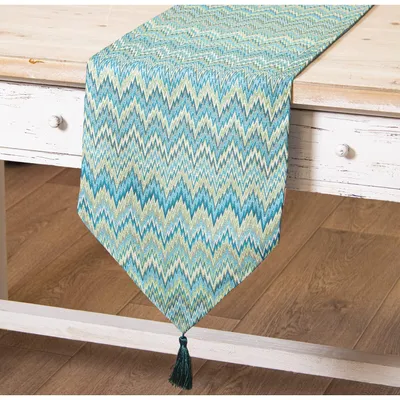 Tafelloper aus Polyester, Blau, 30 x 180 cm