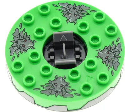 Produktbild von 1x Lego Ninjago Spinner flach 6x6x1 hell grün mit Stein 4654050 bb0549c05pb01