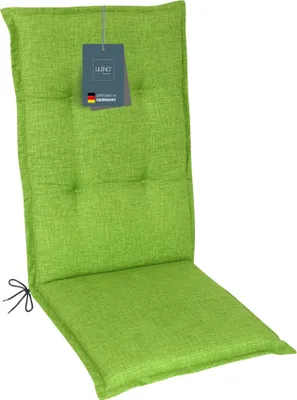 Produktbild von LILENO HOME Gartenstuhl Auflagen als [1er Set - Hochlehner] in Apfelgrün - bequeme Liegen als Sitzauflagen für Gartenmöbel - Stuhlkissen für Gartenstühle und Klappstühle