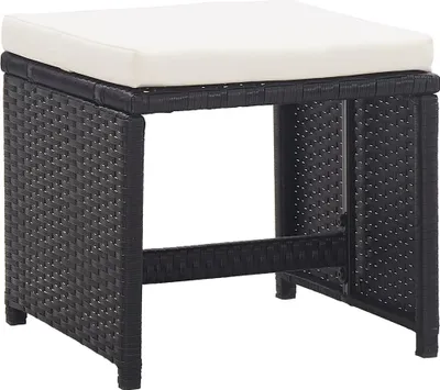 Obrázok produktu pre vidaXL Záhradná stolička 2 ks s vankúšom na sedenie Poly Ratan Black