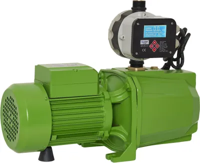 Produktbild von Hauswasserwerk selbstansaugend, 6,1 Bar, 6000 L/h, JET Gartenpumpe mit Messinglaufrädern und einstellbaren Druckschalter/Trokenlaufschutz