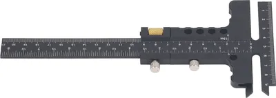 Imagen del producto de Regla de carpintería en forma de T, con rango de 0 a 100 mm o 0 a 210 mm, fabricada en aleación de aluminio, para marcar y medir