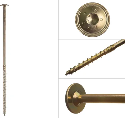 Produktbild von Tellerkopfschrauben gelb verzinkt 8,0 x 240 mm Torx - Schachtel 50 Stück