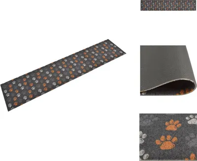 Image de vidaXL Tapis de cuisine Lavable Patte 60x300 cm Velours - Paillasson