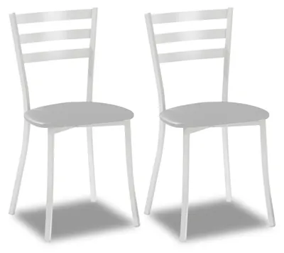 2 Küchenstühle, Metall, Grau, Sitzhöhe 45 cm