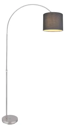 Produktbild von Bogenstehleuchte, Textil anthrazit, höhenverstellbar, H 195 cm