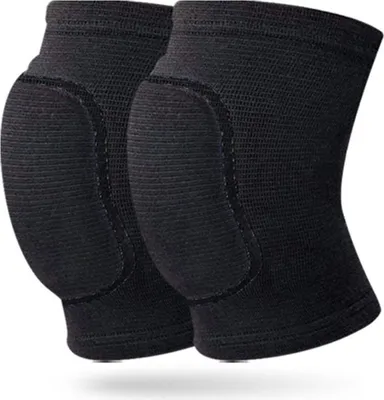 Produktbild von S Knieschoner Knieschützer Sportbandage Dick Schwamm Kollision Vermeidung Elastisch Anti-Rutsch Knieschoner Sport Beschützer für Kinder und Erwachsene(Schwarz)
