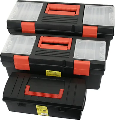 Produktbild von PROREGAL 3 Set Kunststoff Werkzeugkasten 570x450x400mm