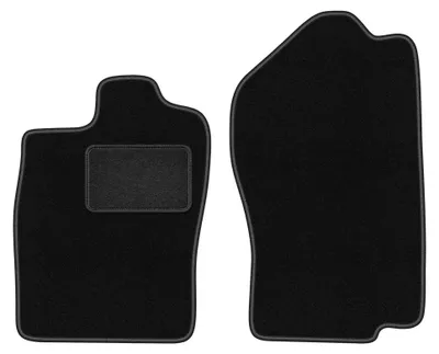 Obrázok produktu pre Predné velúrové koberce pre: Opel Vectra A 1988-1995 (sedan/liftback/hatchback) – 2 ks, čierne, na mieru – Wielganizator LUX