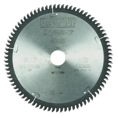 Obrázok produktu pre DeWALT Circular saw blade DeWalt 216mmx30mm 80T
