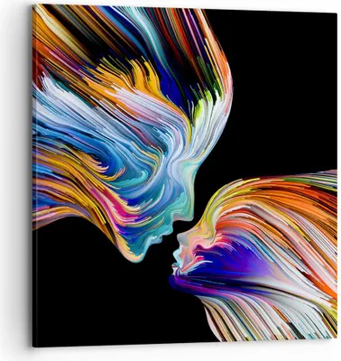 Produktbild von Bild auf Leinwand - Leinwandbild - Abstraktion modern - 70x70cm - Wand Bild - Wanddeko - Wandbilder - Leinwanddruck - Bilder - Kunstdruck - Wanddekoration - Leinwand bilder - Wandkunst - AC70x70-3709