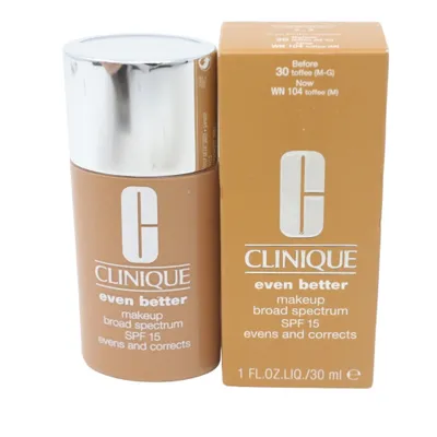 Zdjęcie produktu dla Clinique, Even Better, Paraben-Free, Hydrating, Liquid Foundation, 30, Toffee, SPF 15, 30 ml