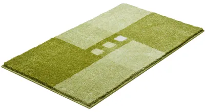 Produktbild von Grund Badteppich Merkur - Premium Design Badematte, Farbe:Grün, Größe:Set 3tlg Deckel. 40x50+50x80