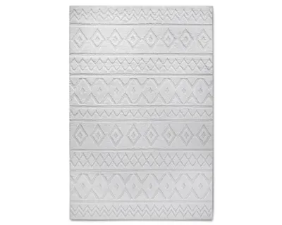 Zdjęcie produktu dla Dywan pluszowy do salonu 120x170cm, kremowy nowoczesny wzór 3d